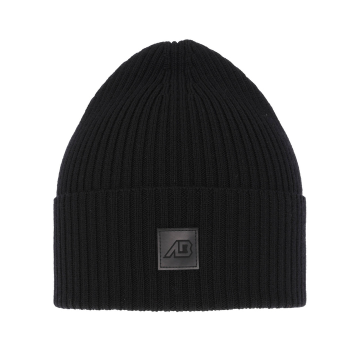 Tavaszi-téli férfi sapka fekete 100% extra finom merino Matias