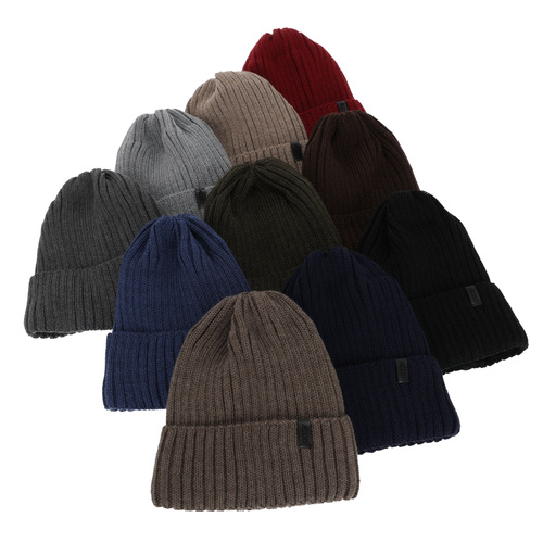 Férfi téli sapka, sötétkék, merinó gyapjúval, Tyrol