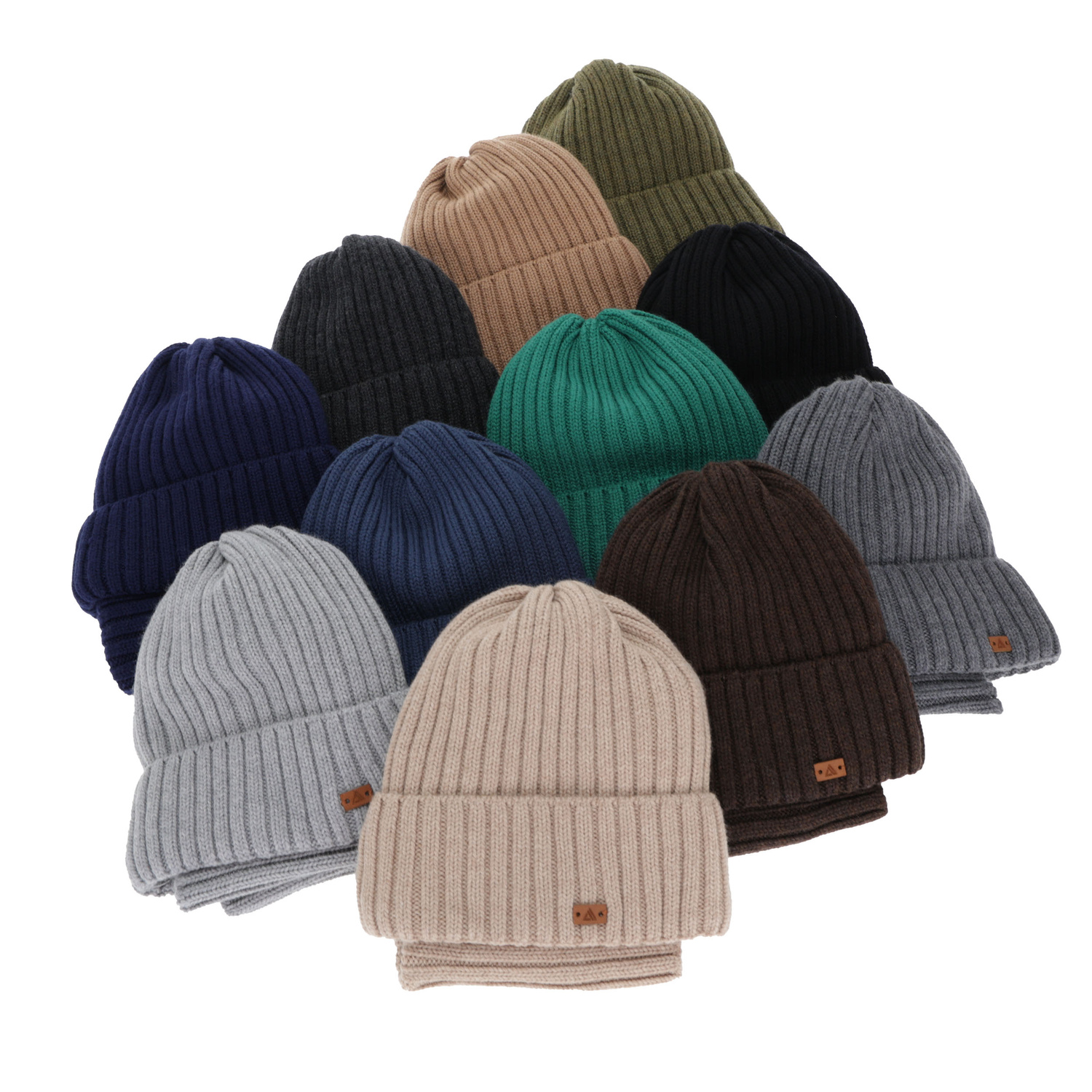 Kisfiú téli sapka és nyakmelegítő szett, 100% merinó gyapjú, szürke, Umberto