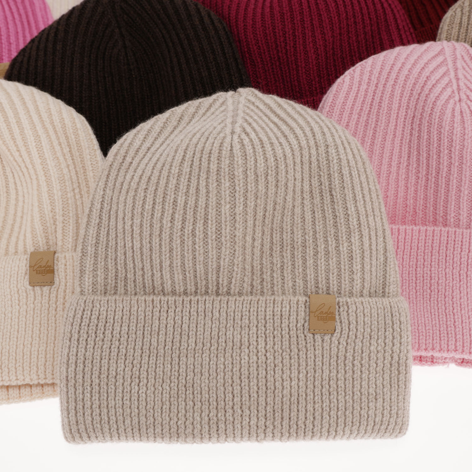 Fehér női téli sapka 100% extrafine merino gyapjúból Isla