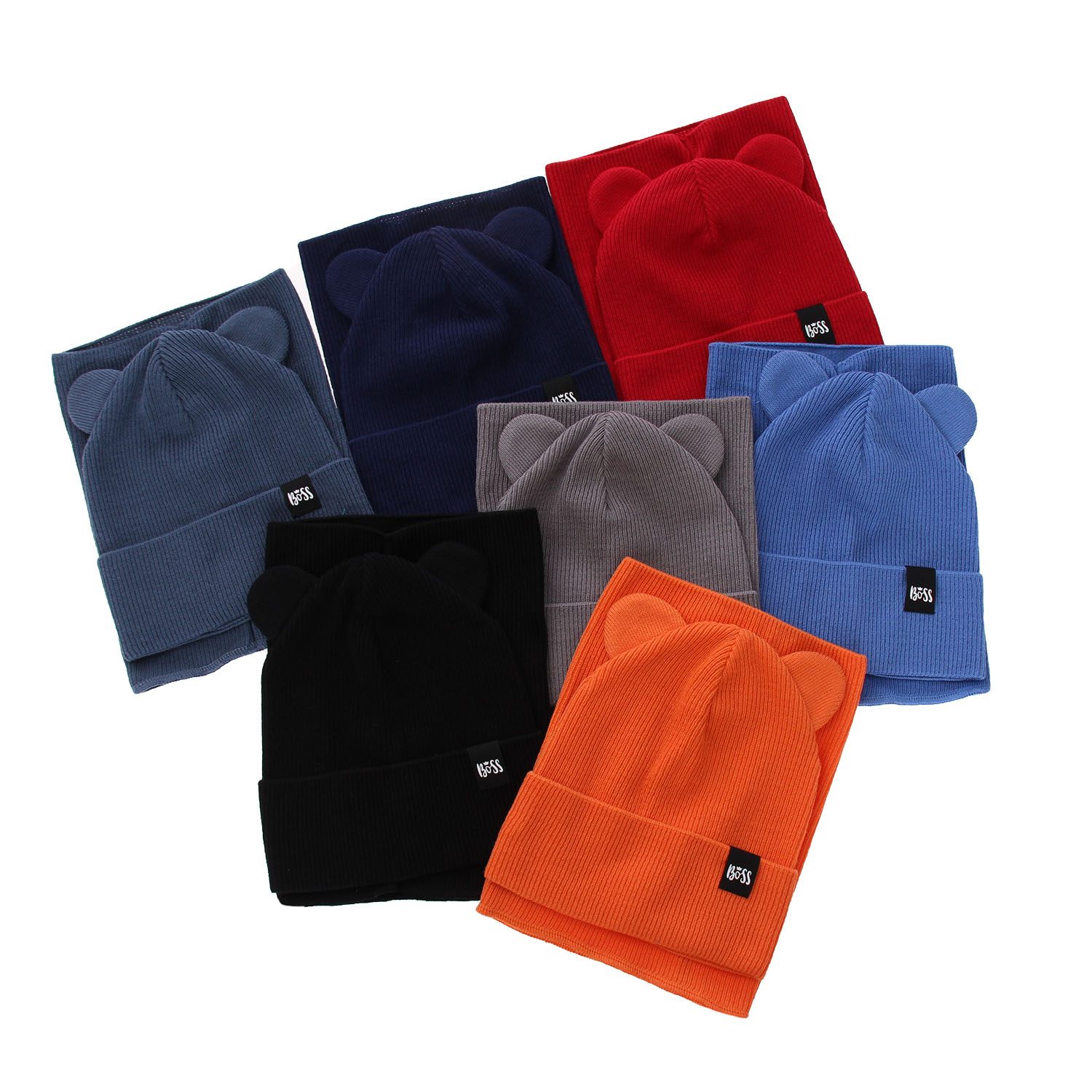 Őszi/tavaszi szett fiúknak: sapka és szürke, pamuttal, csősál Grajan