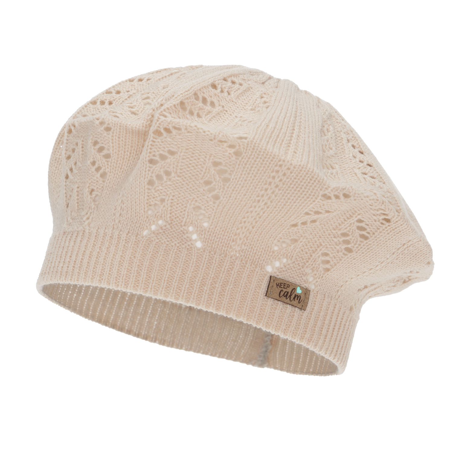 Kislány őszi-tavaszi beret, bézs, Kevira