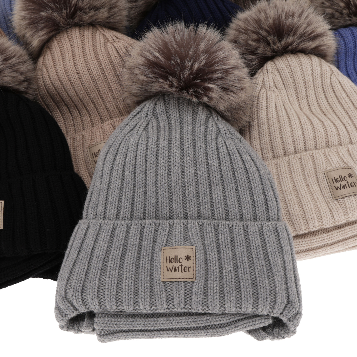 Fiú téli szett: sapka és sál bézs 100% extrafinom merinói gyapjú Morti