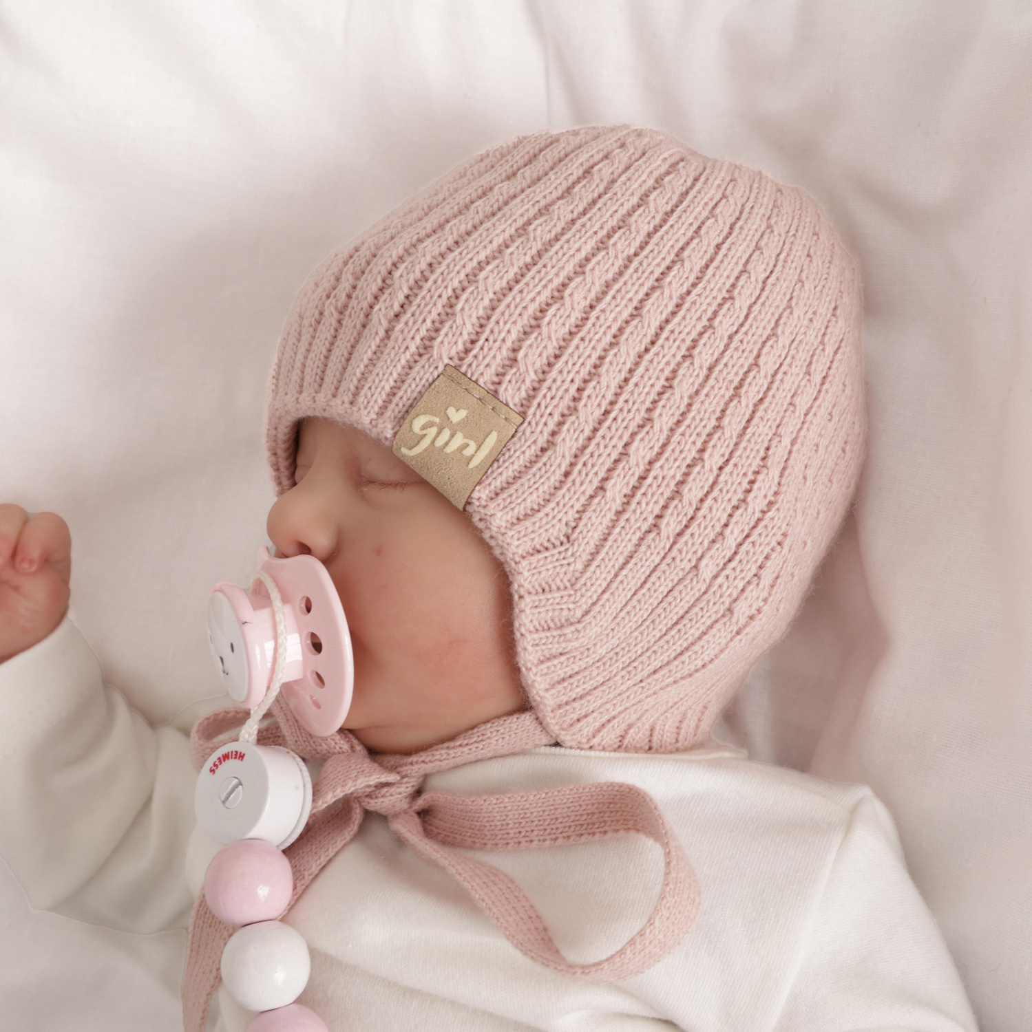 Őszi/tavaszi lány sapka bézs Cheri