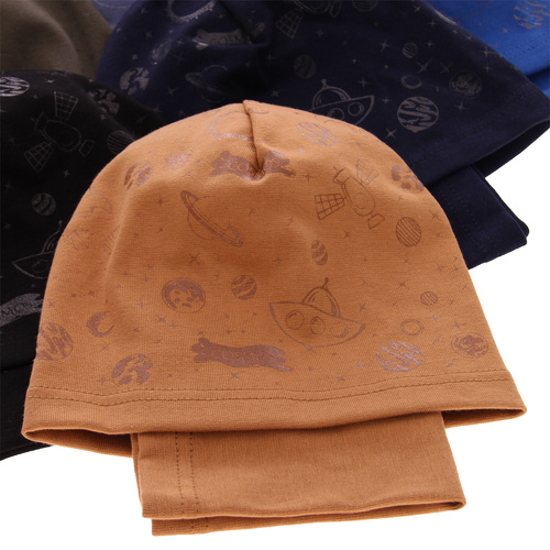 Őszi/tavaszi szett egy fiúnak: sapka és pamut kémény kék Kosmos