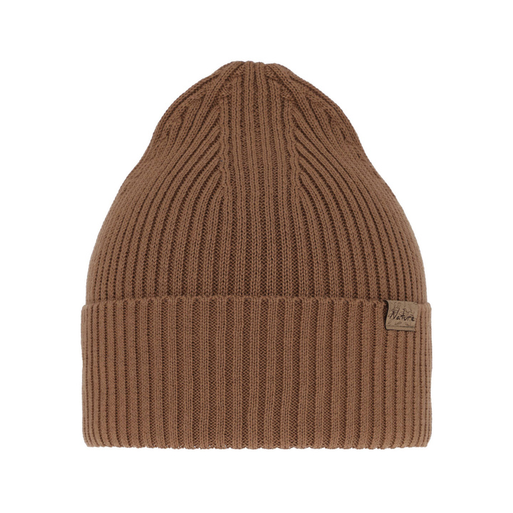 Őszi-téli női sapka, pamuttal, camel színben Messina