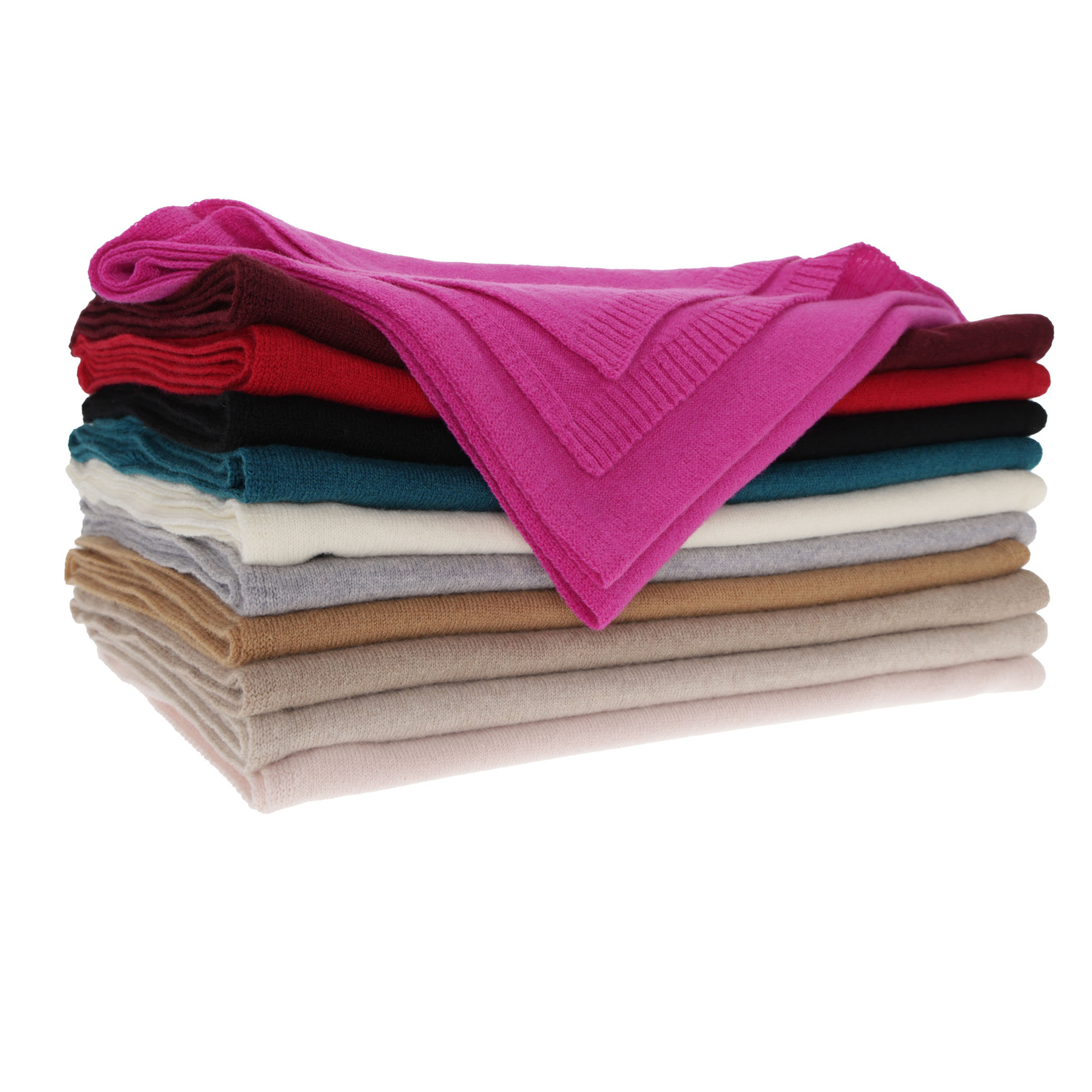 Női téli sál, szürke, merinó gyapjú kasmírral, Irenia