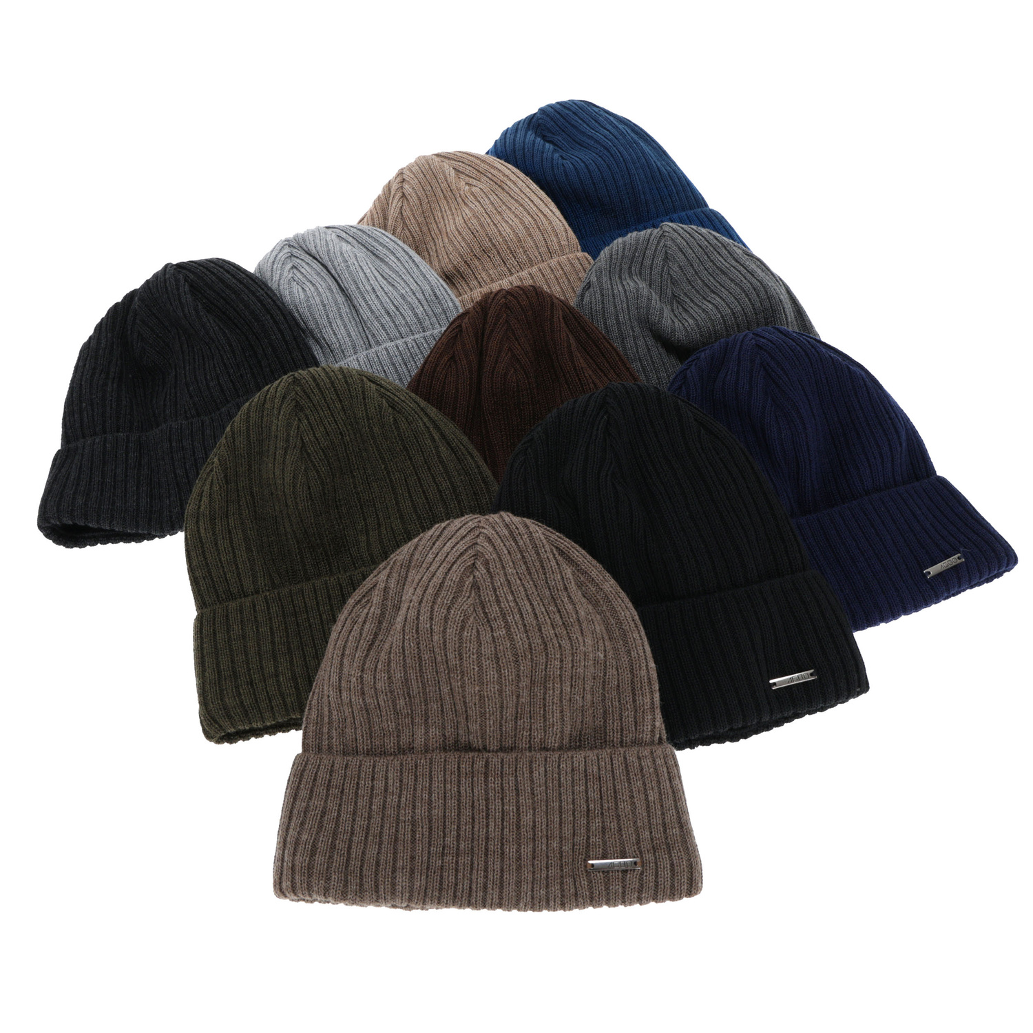 Férfi téli sapka, kék, merinó gyapjúval, Baltor