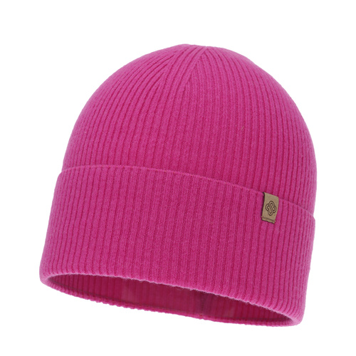 Női őszi-téli sapka, rózsaszín, merinó gyapjú kashmir keverékkel, Alineta