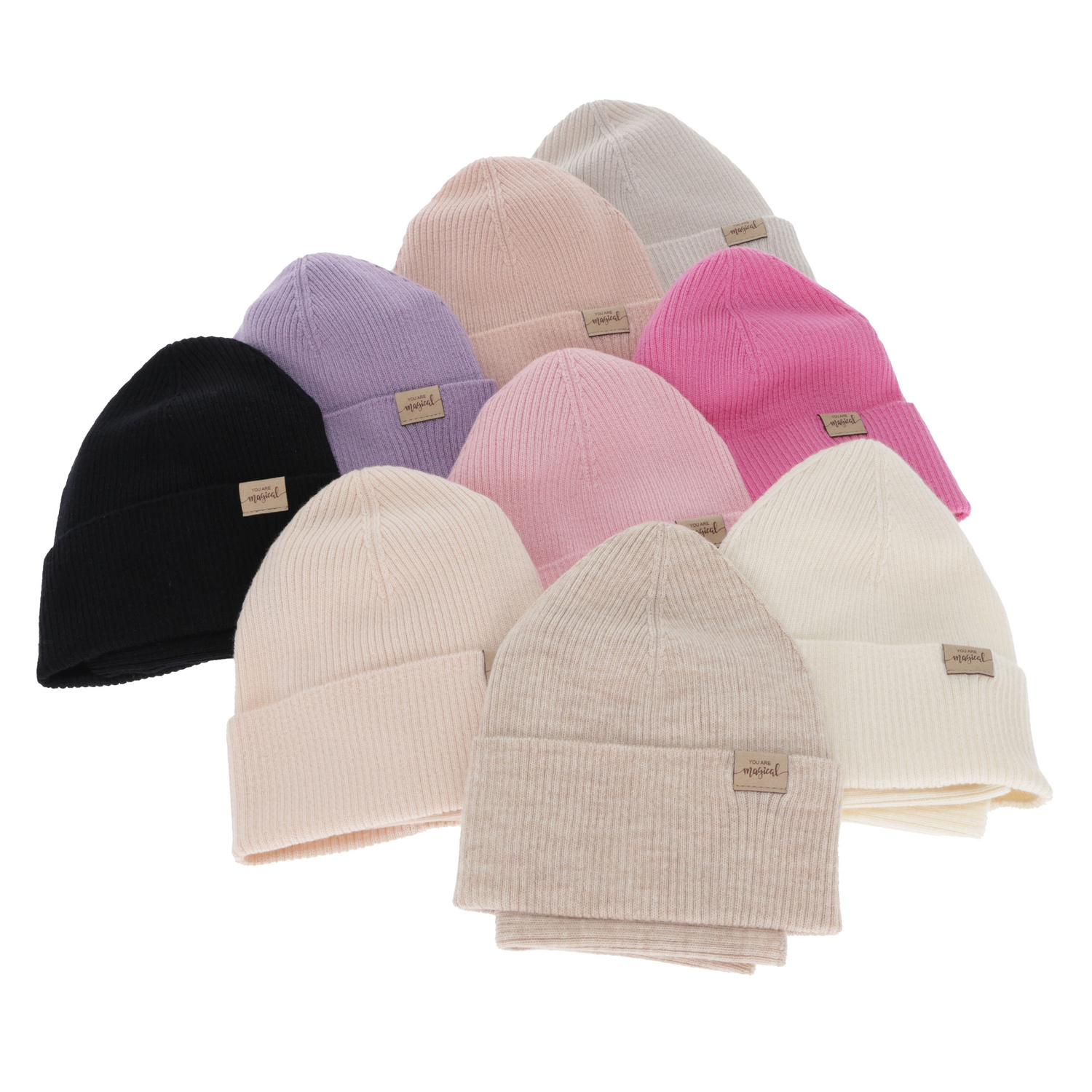 Kislány tavaszi-őszi sapka és nyakmelegítő szett, rózsaszín, 100% merinó gyapjú, Magenta