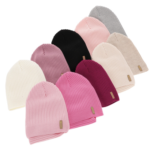 Őszi/tavaszi szett lányoknak: sapka és sál teve 100% gyapjú extrafine merinó Chelsie