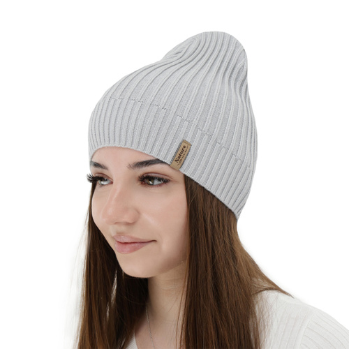 Női tavaszi-őszi sapka, pamuttal, teveszín, Mirona