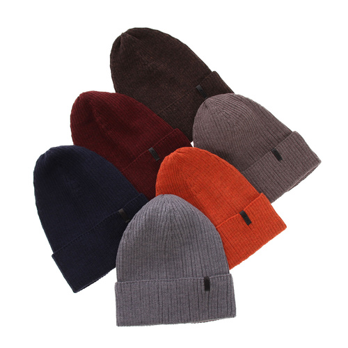 Férfi téli sapka fekete 100% extrafinom merinó gyapjú Thorin