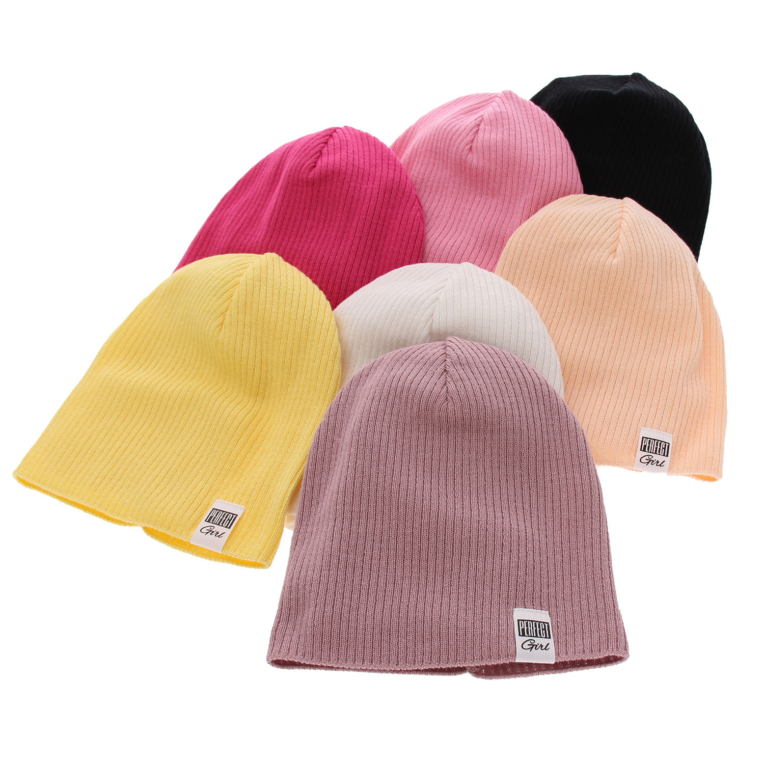 Őszi/tavaszi szett lányoknak: sapka és barack, pamuttal, színű csősál Farinka