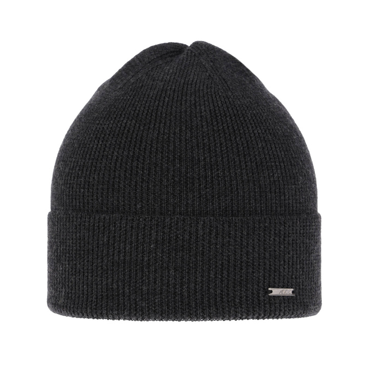 Tavaszi-téli férfi szürke 100% extra finom merinói sapka Memfis