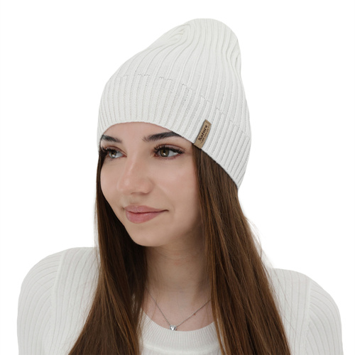 Női tavaszi-őszi sapka, pamuttal, teveszín, Mirona