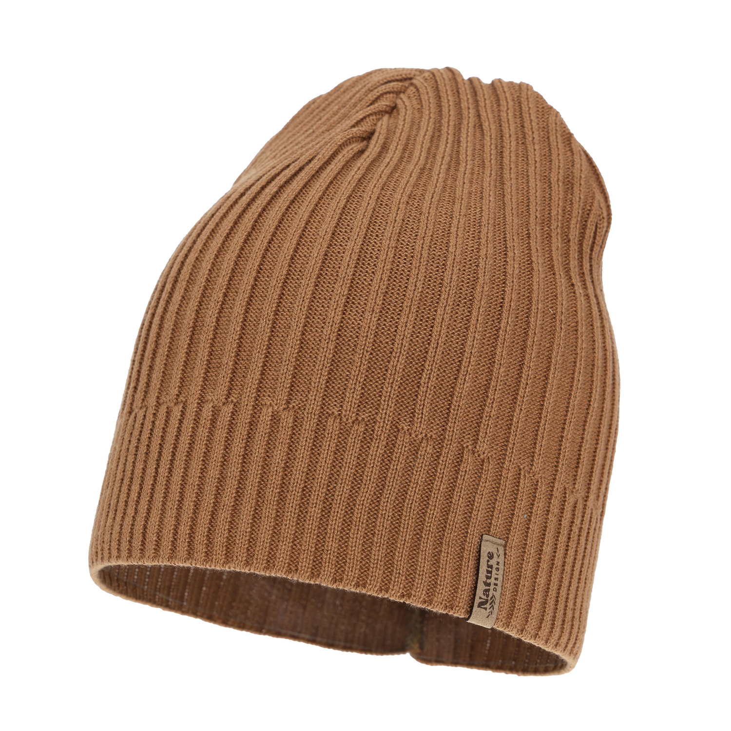 Női tavaszi-őszi sapka, pamuttal, teveszín, Mirona