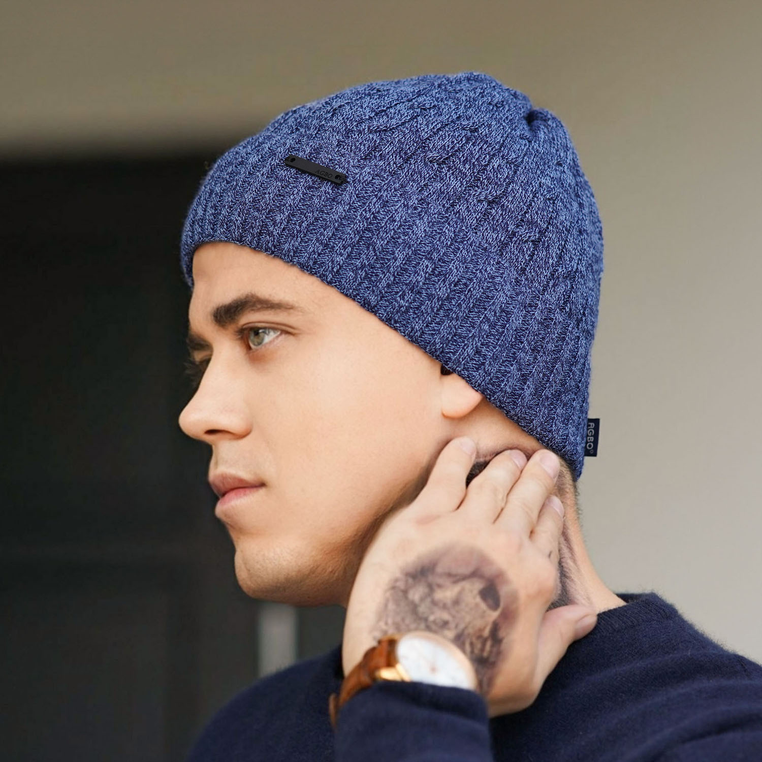 Férfi téli sapka, sötétszürke Mishel