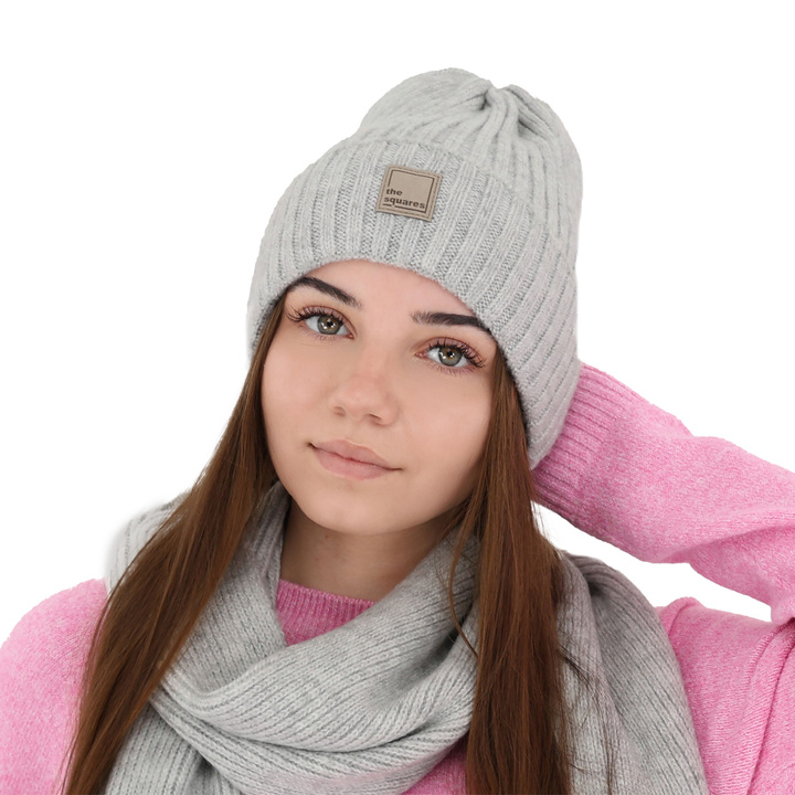 Női téli sapka szürke merinó gyapjúból Benedetta