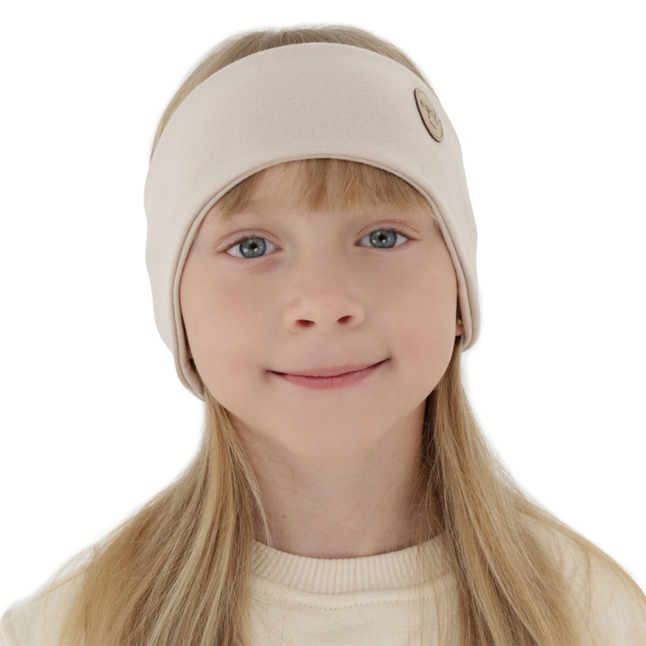 Kislány őszi-tavaszi fejpánt, bézs Maranta