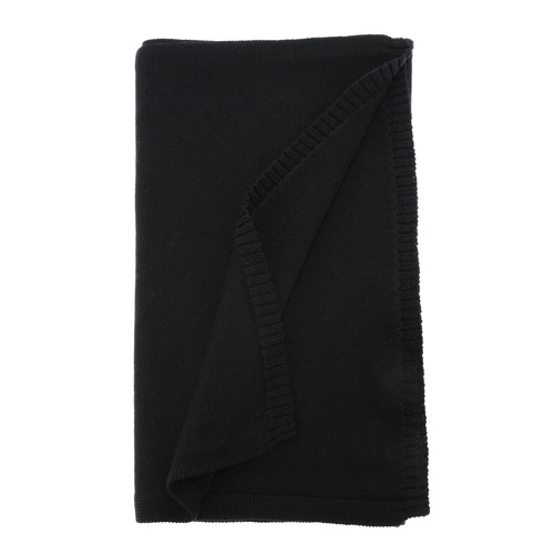 Női téli sál, fekete, 100% merinó gyapjú, Elonia