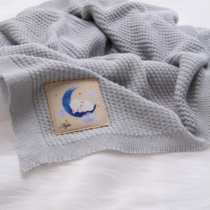 Bambusz-pamut baba / csecsemő takaró Bambini szürke 80x100 finom
