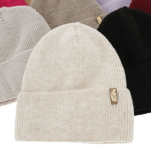 Női téli sapka, rózsaszín, merinó gyapjúval, Tahoe