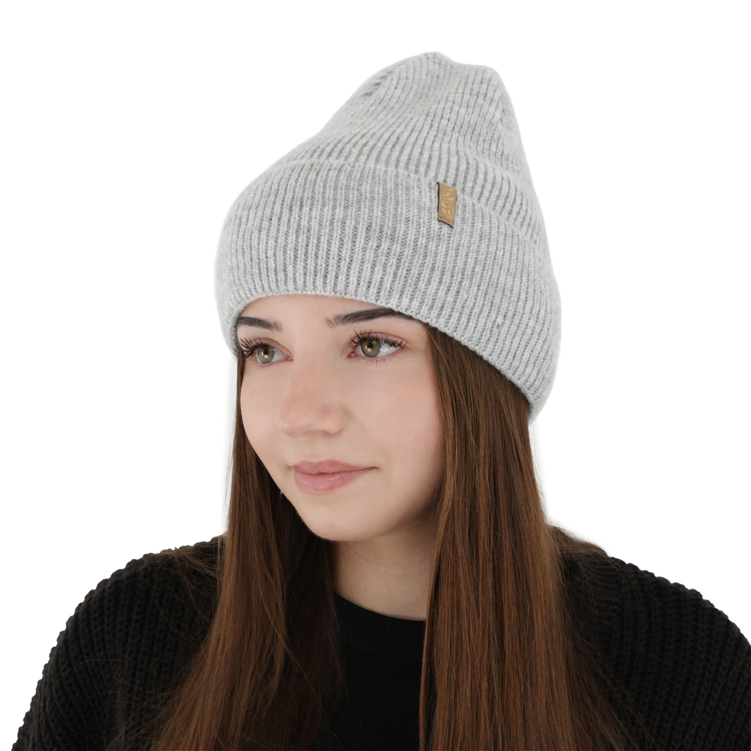 Női téli sapka, szürke, merinó gyapjúval, Tahoe