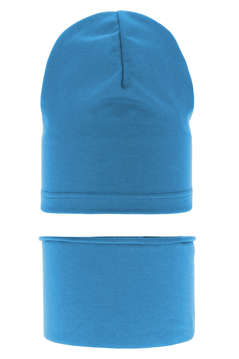 Fiú pamut szett: kék őszi/tavaszi sapka és sál Hazel