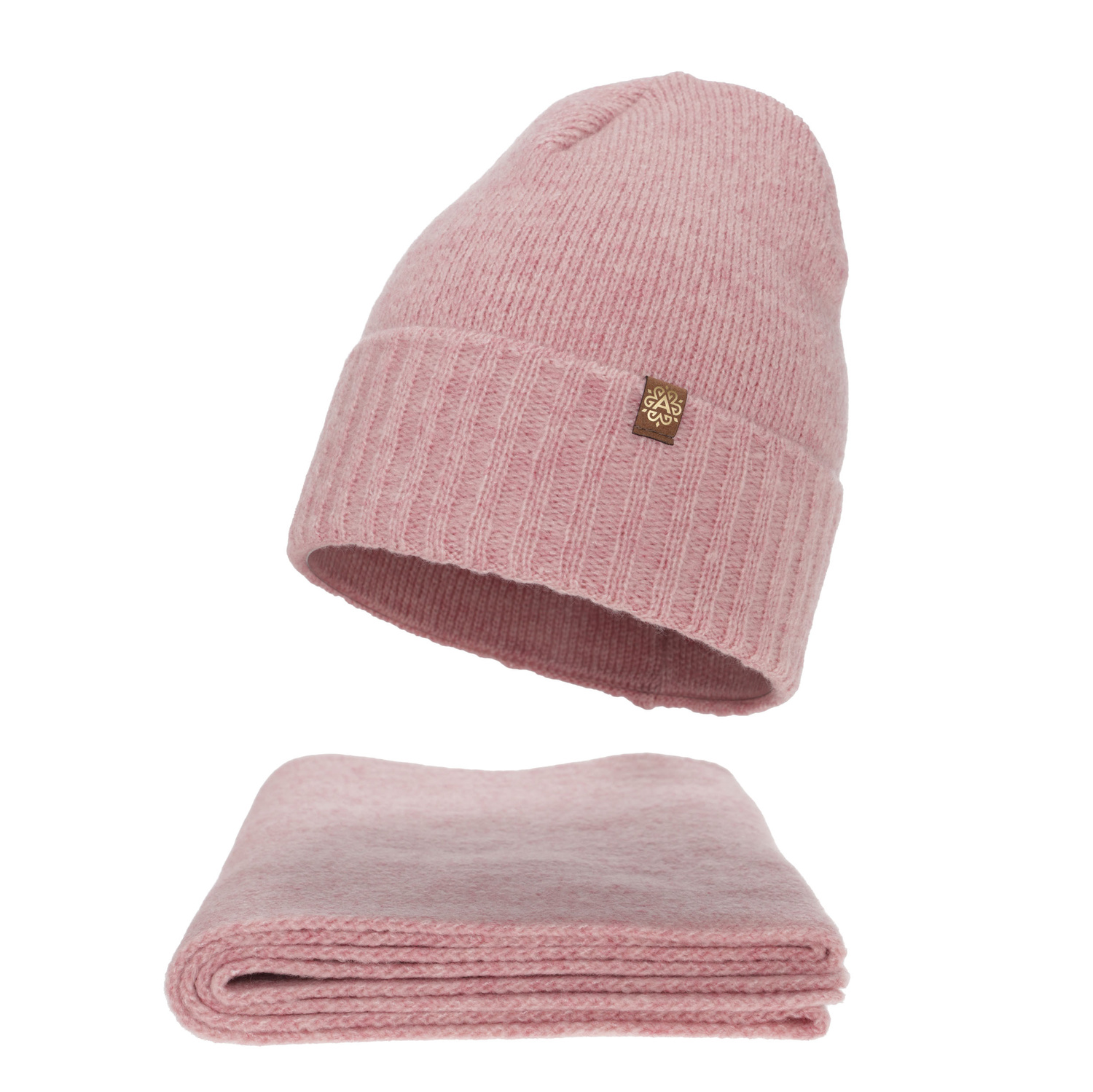 Női téli sapka és sál szett, piros, Shasta