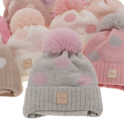 Téli készlet kislányoknak: sapka és sál fehér Agostina