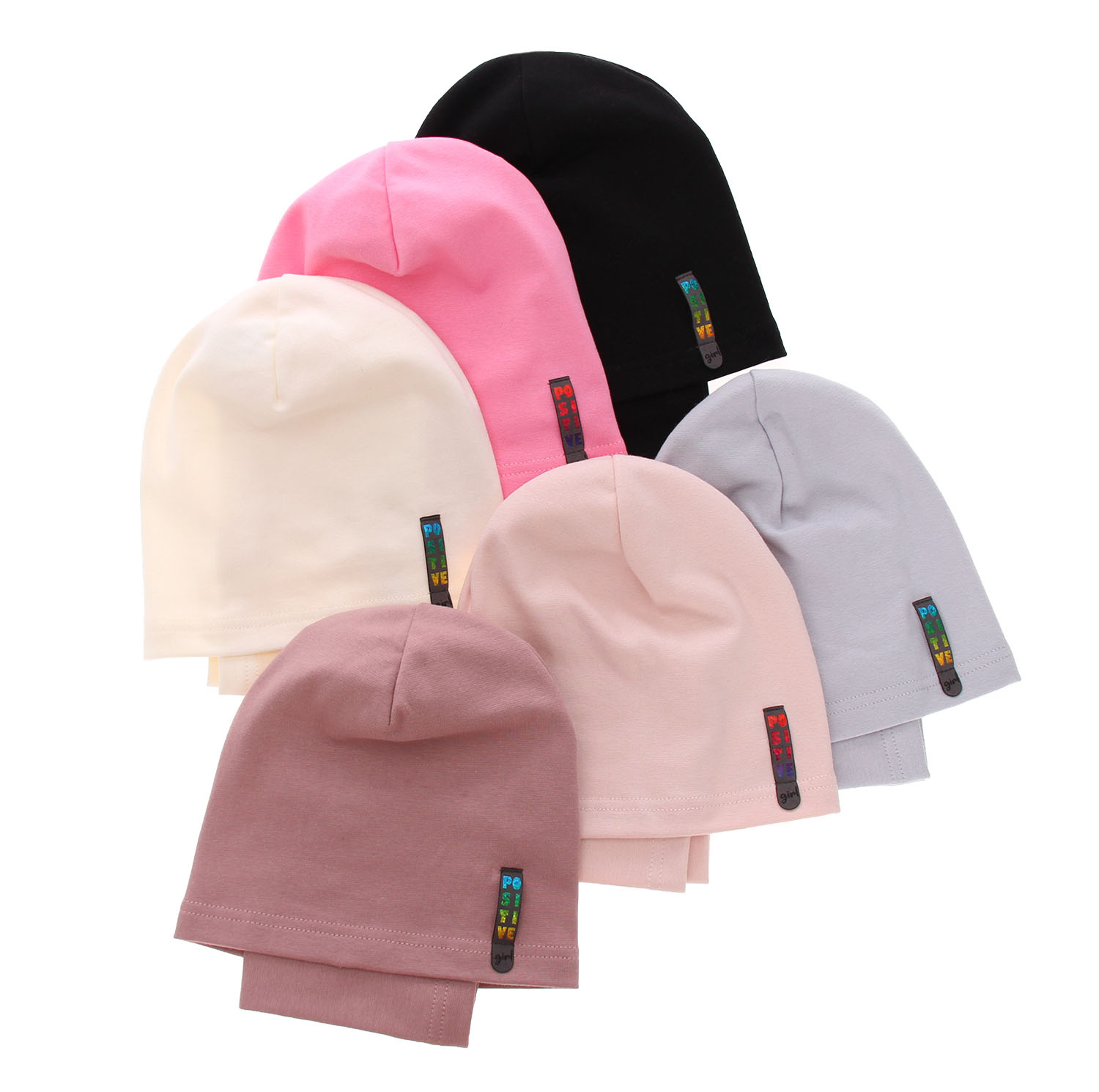 Lány őszi/tavaszi szett: pamut sapka és sálgallér rózsaszín Flores