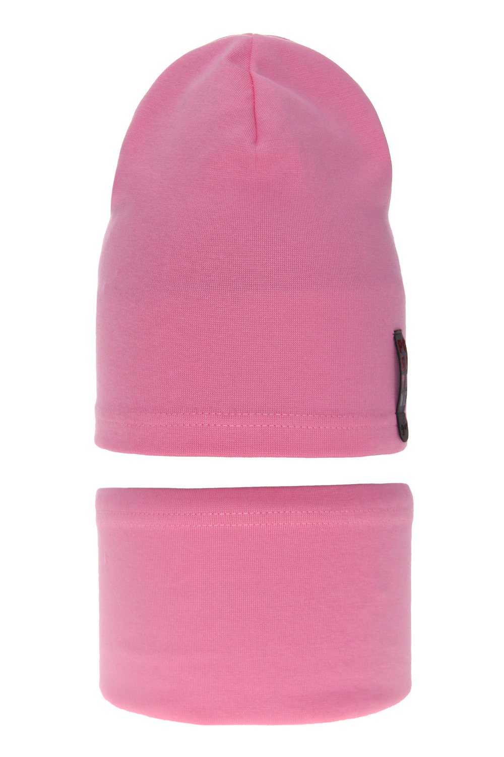 Lány őszi/tavaszi szett: pamut sapka és sálgallér rózsaszín Flores