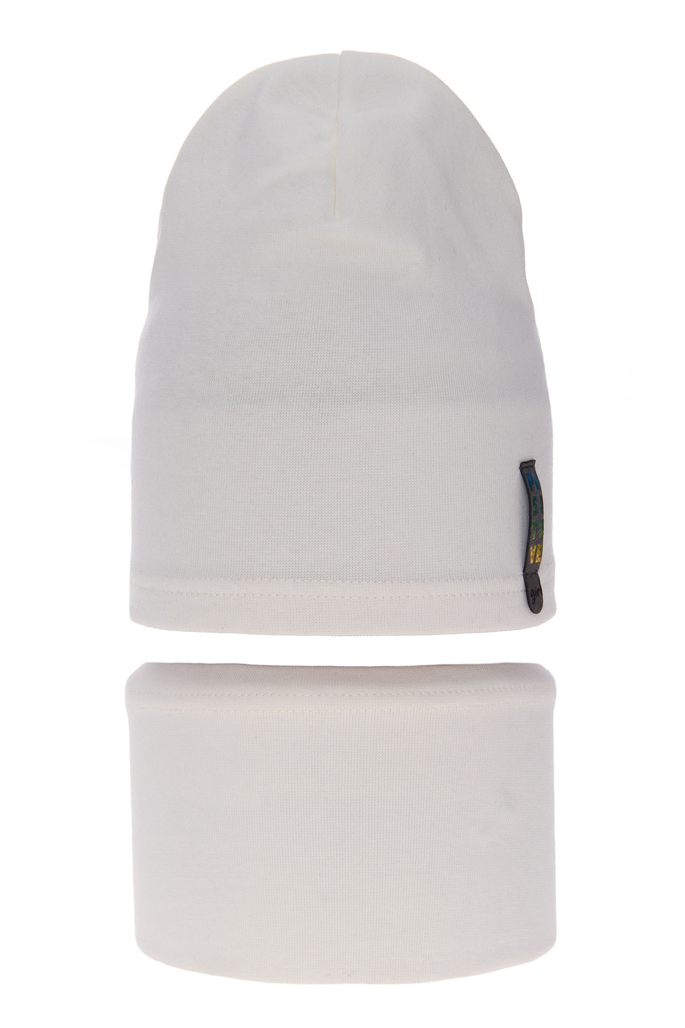 Lány őszi/tavaszi szett: sapka és pamut nyakmelegítő krémszínű Flores