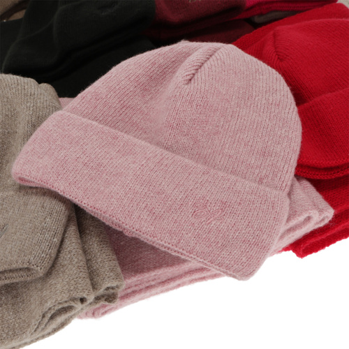 Női téli sapka és sál szett, barna, Rava