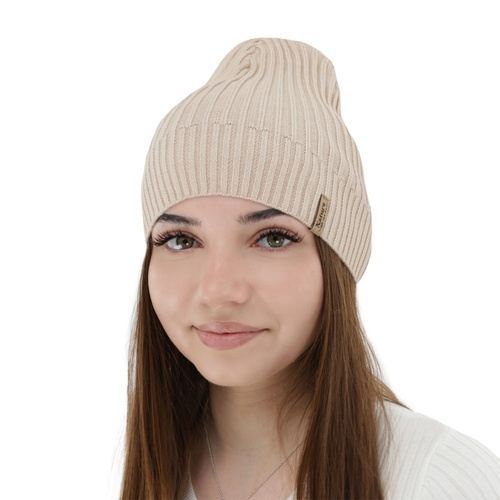 Női tavaszi-őszi sapká, pamuttal, szürke, Mirona