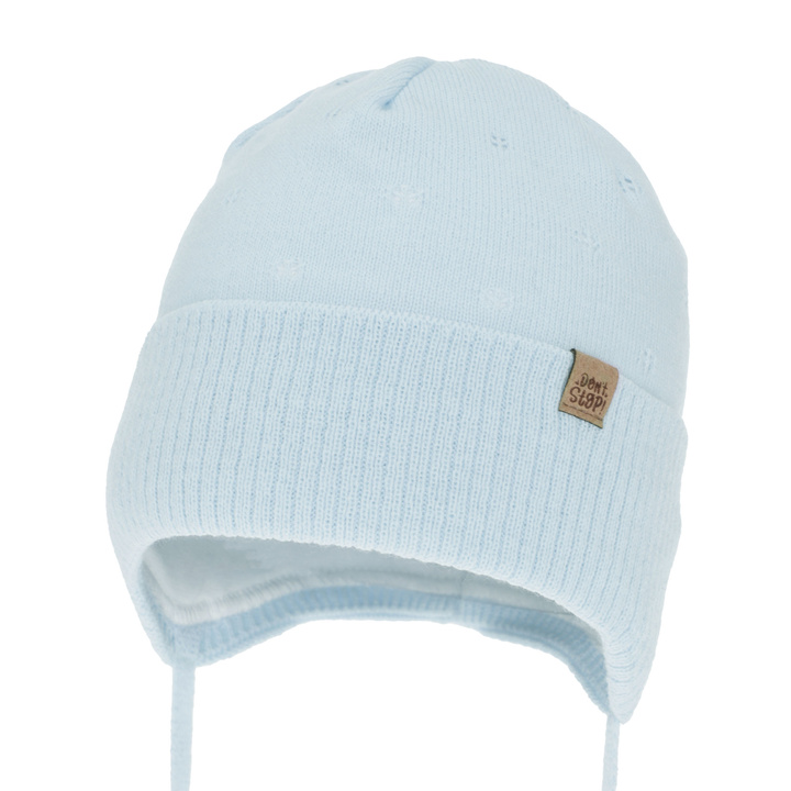 Kisfiú őszi-tavasz sapka, kék, megkötős, Leif