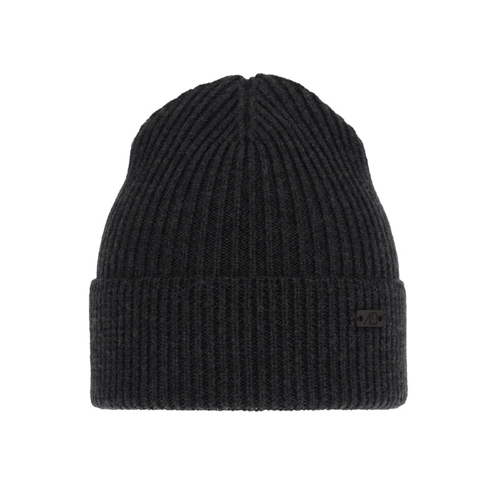 Férfi téli sapka szürke 100% extrafinom merinói gyapjú Owen