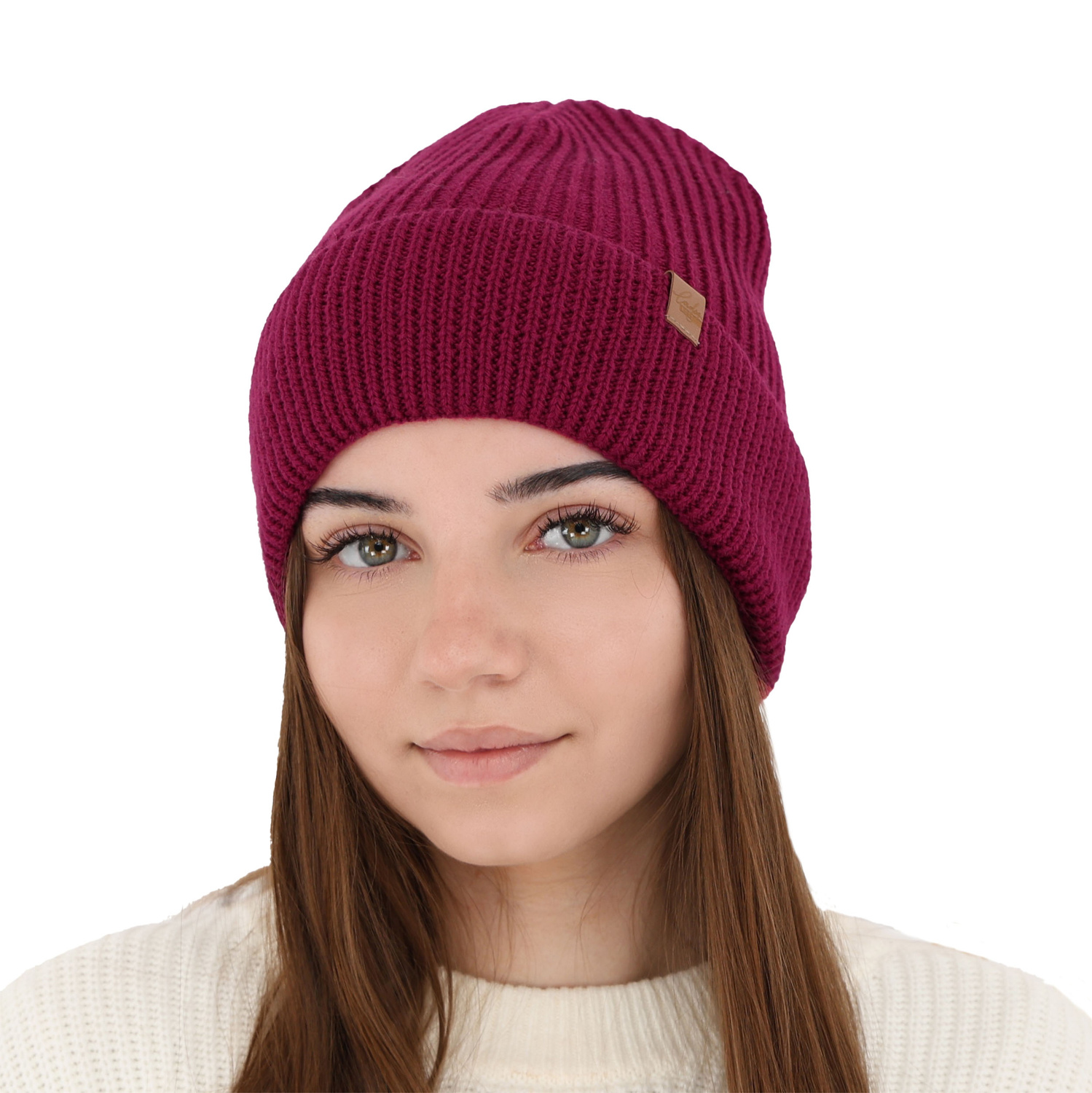 Fehér női téli sapka 100% extrafine merino gyapjúból Isla