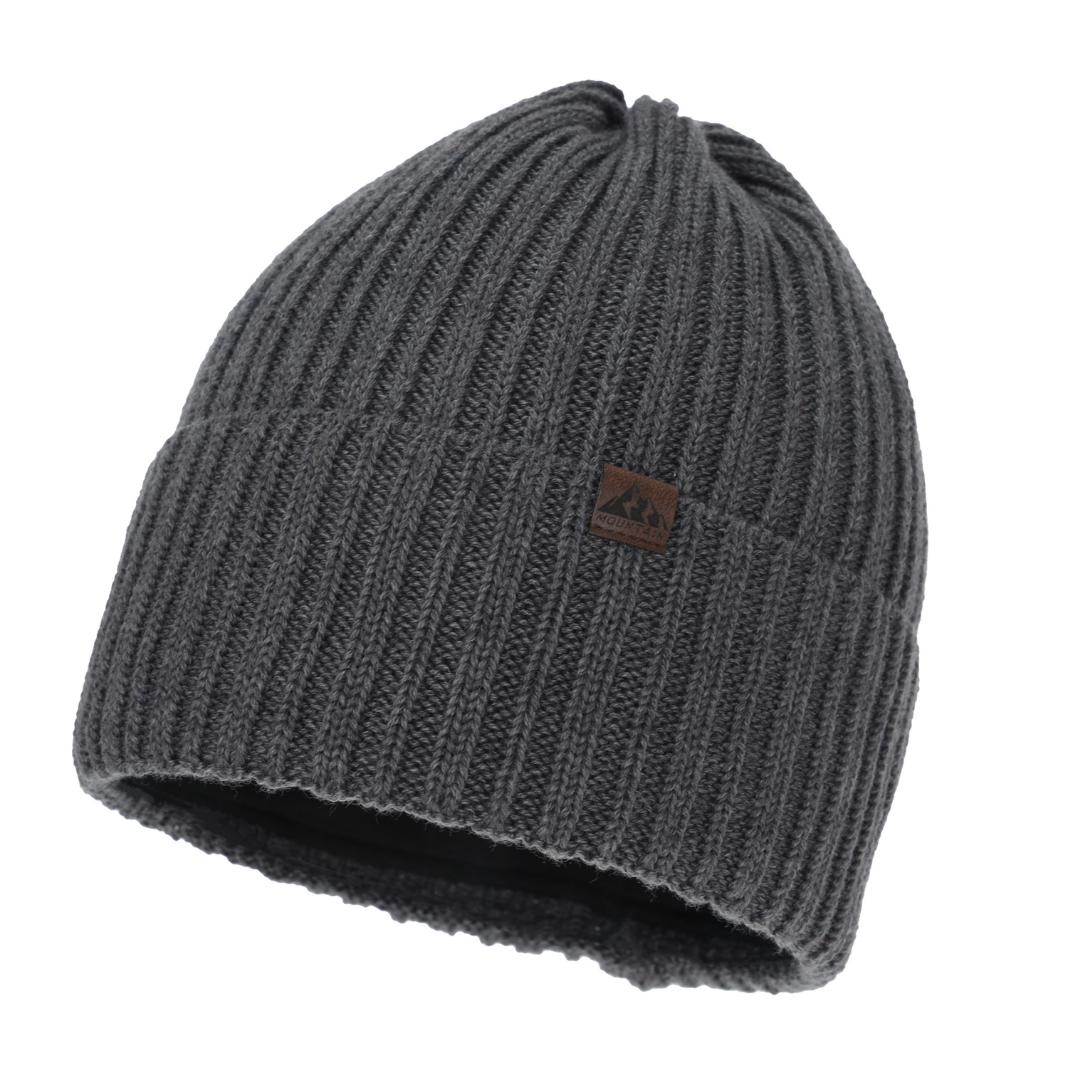 Férfi téli sapka, szürke, merinó gyapjúval, Huno