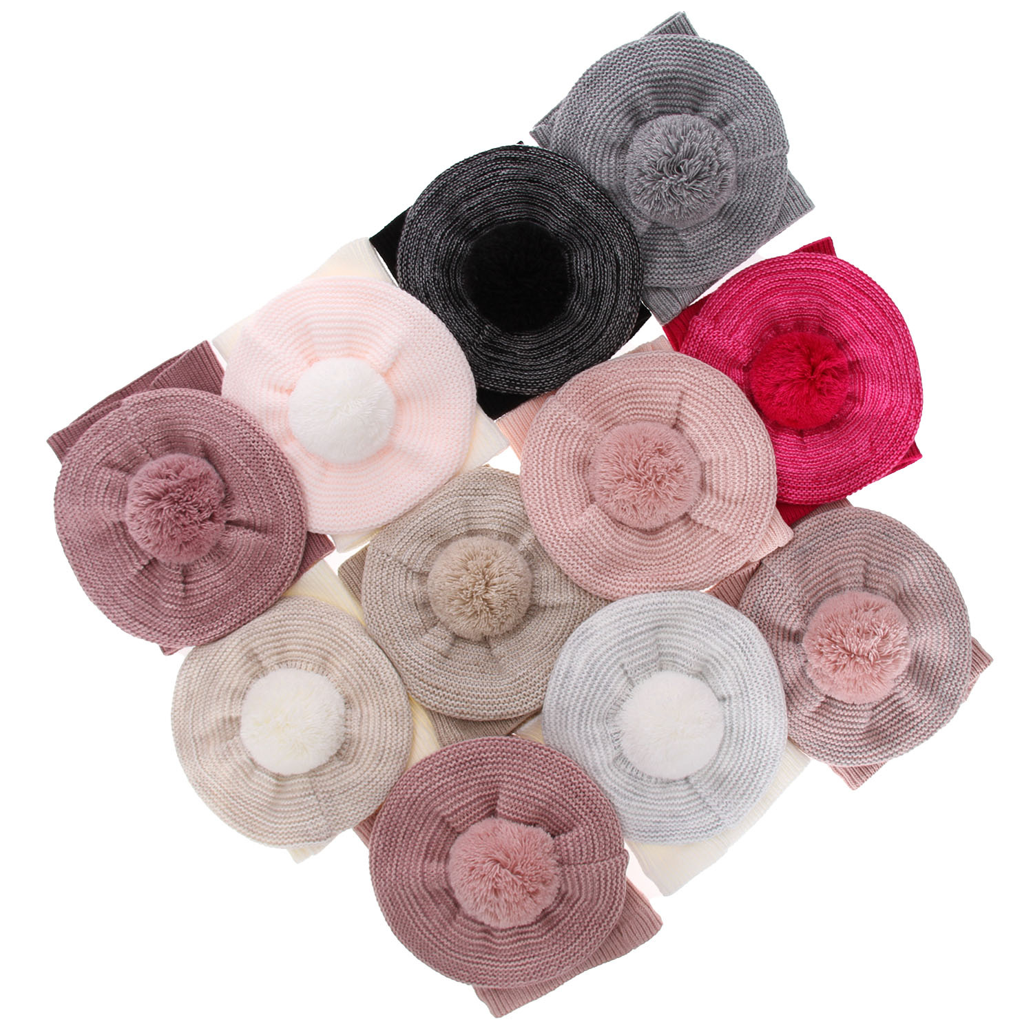 Téli szett lányoknak: rózsaszín pomponos svájcisapka és csősál Lira