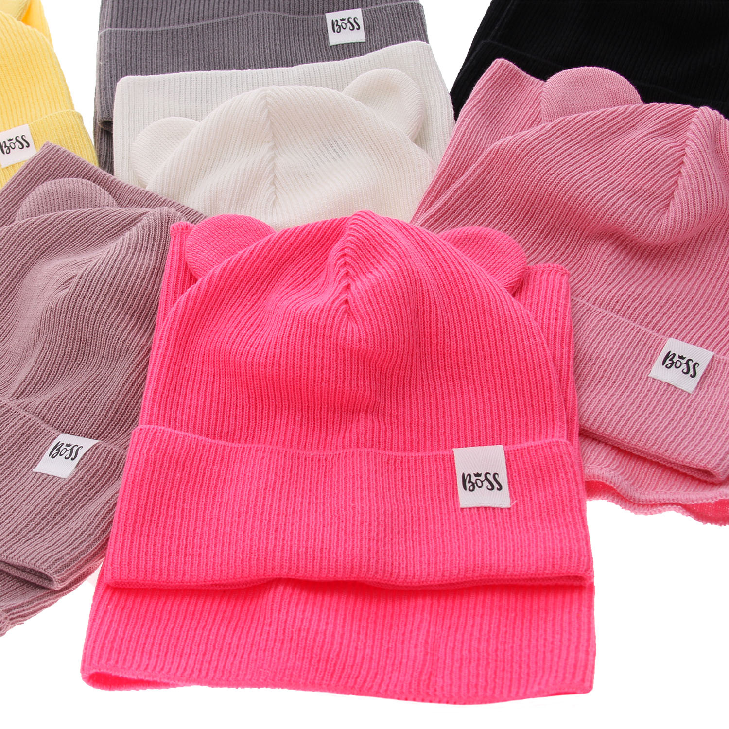 Őszi/tavaszi szett lányoknak: sapka és sál, pamuttal, rózsaszín Kajra