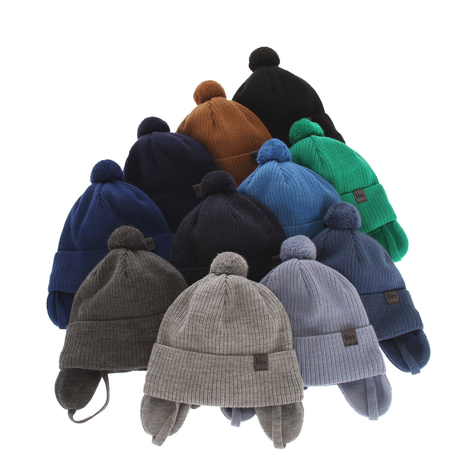 Őszi/tavaszi fiú sapka sötétkék pompommal Axel