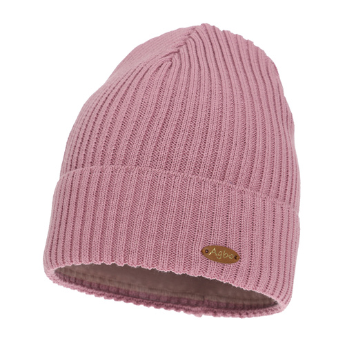 Női téli sapka, lila, merinó gyapjúval Shila