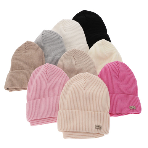 Őszi/tavaszi szett lányoknak: sapka és sál rózsaszín 100% gyapjú extrafine merinó Itra