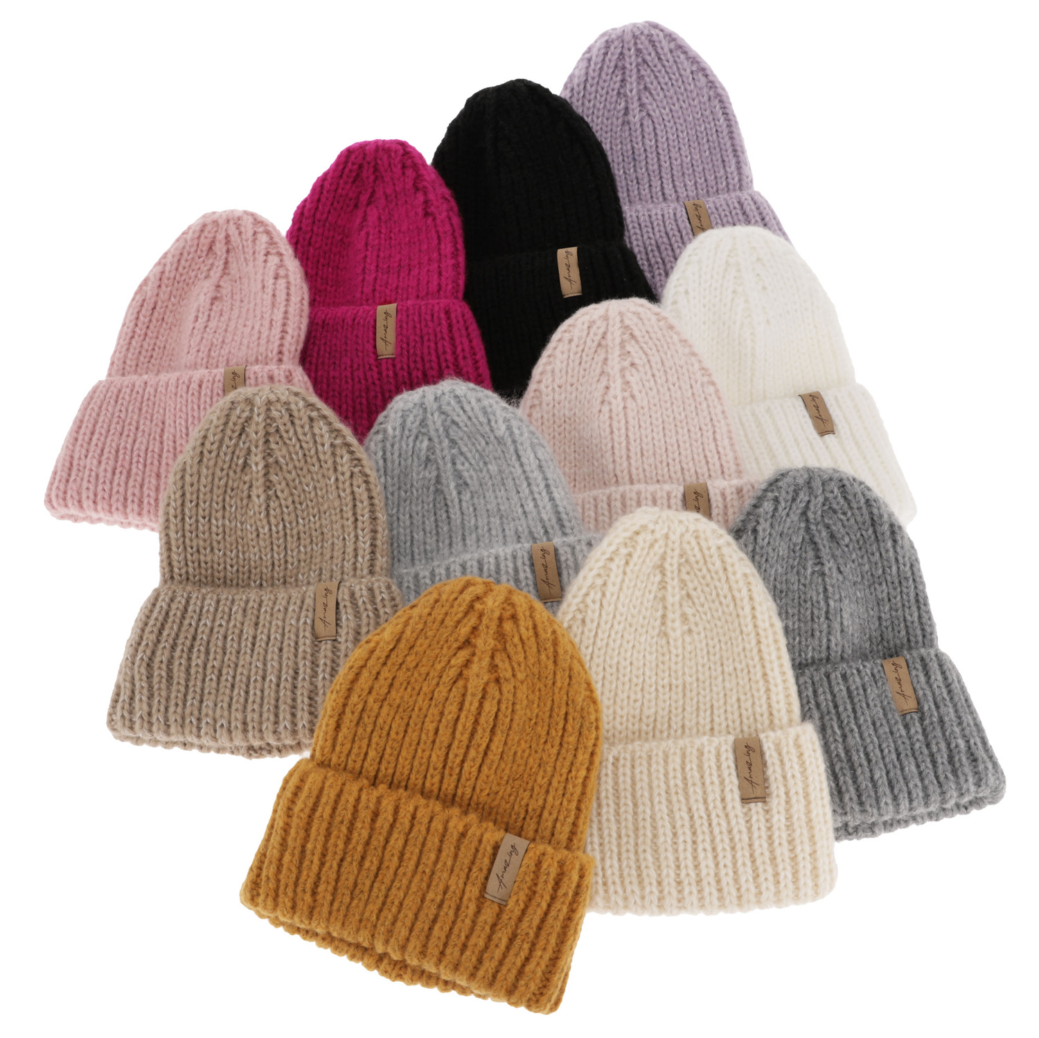 Női téli sapka mézes merinó gyapjúból Caro