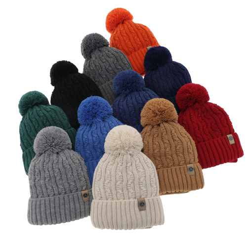 Fiú téli szett: pomponos sapka és sál kék Almond