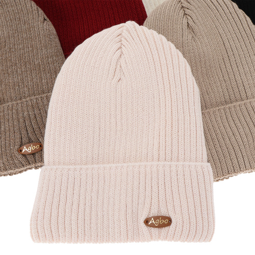 Női téli sapka, lila, merinó gyapjúval Shila