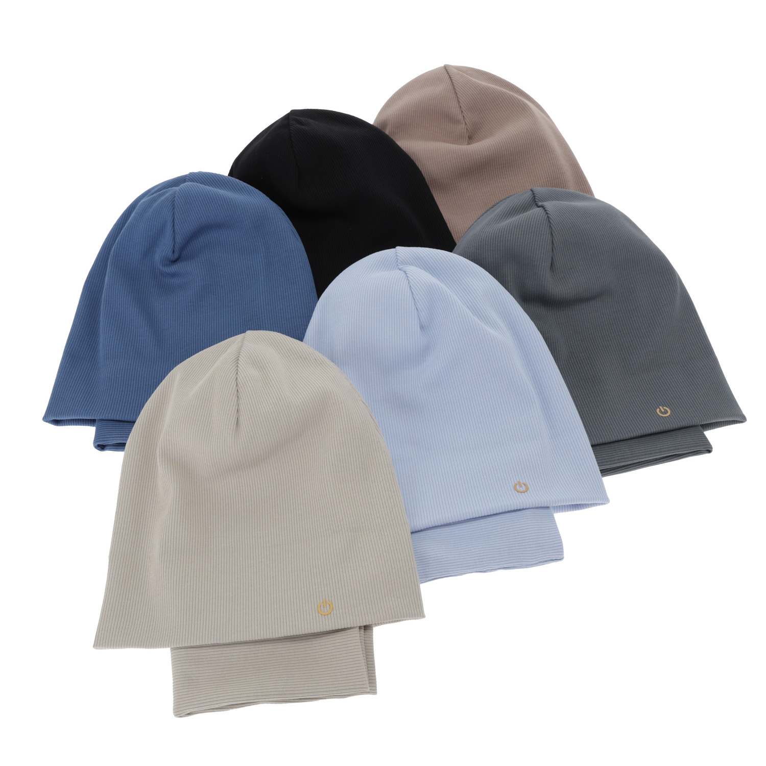 Kisfiú tavaszi-őszi sapka és nyakmelegítő szett, pamut, szürke, Desider