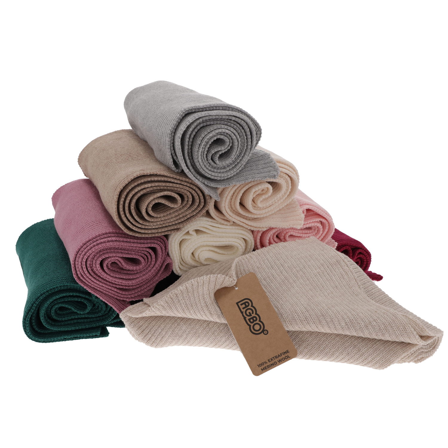 Női téli sál piros 100% extra finom merinó gyapjú Jessica